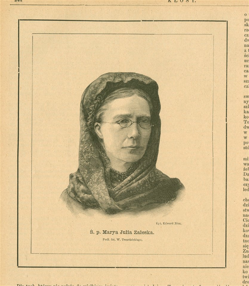 Marya Julia Zaleska Podł. fot. W. Twardzickiego Ryt. Edward Nicz (77873)