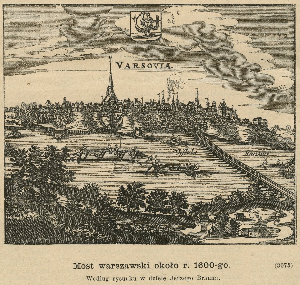 Most warszawski około r. 1600-go - Według rysunku w dziele Jerzego Brauna (59662)