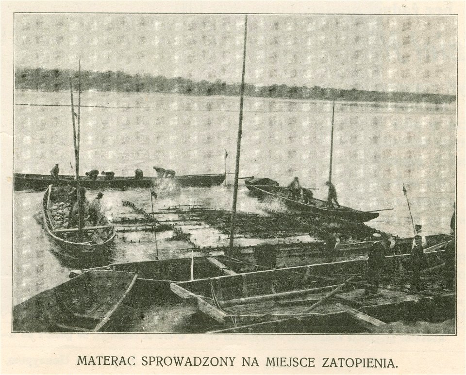 Materacsprowadzony na miejsce zatopienia w Wiśle (79044)