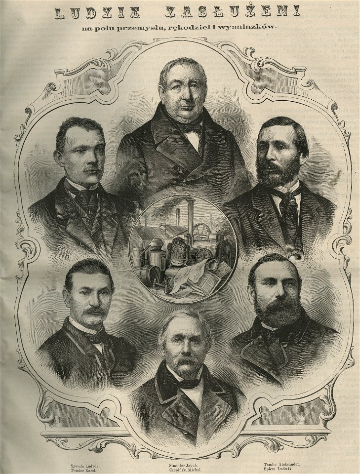 Ludzie zasłużeni na polu przemysłu, rękodzieł i wynalazków, M. Czepiński, J. Simmler, L. Spiess, L. Szwede, Al. Temler, K. Temler (58448)