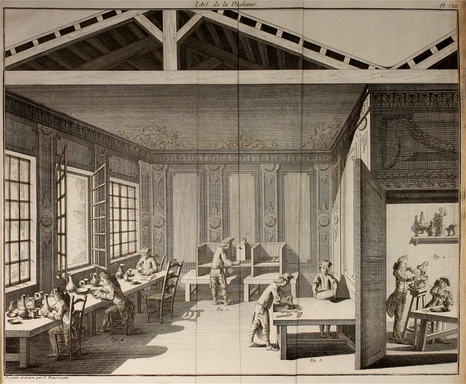 Nicolas-Christiern Milly 1771 L'art de la porcelain illustration