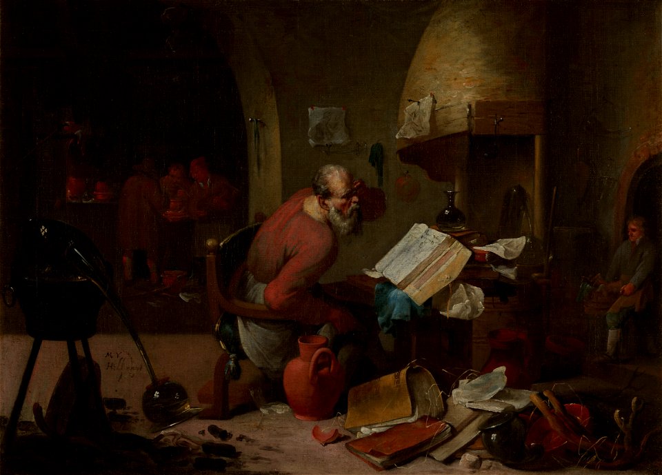 Mattheus van Helmont An Alchemist at Work with assistants