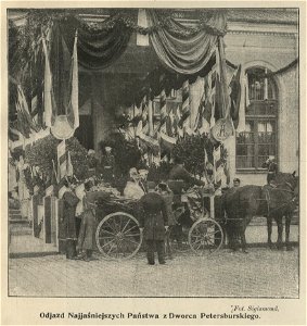 Odjazd Najjaśniejszych Państwa cara Mikołaja II i carycy Aleksandry z dworca Petersburskiego (61538)