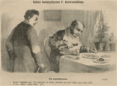 Na śniadanku Szkice humorystyczne F. Kostrzewskiego (58999)