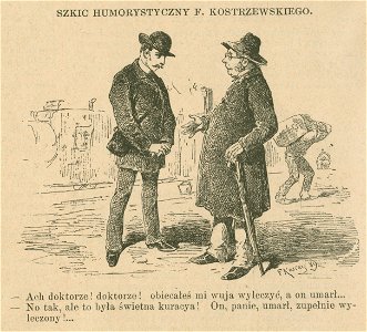 Na influencę Szkic humorystyczny F. Kostrzewskiego (77909)
