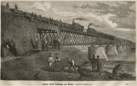 Nowy most żelazny na Wiśle koło Cytadeli (58757)