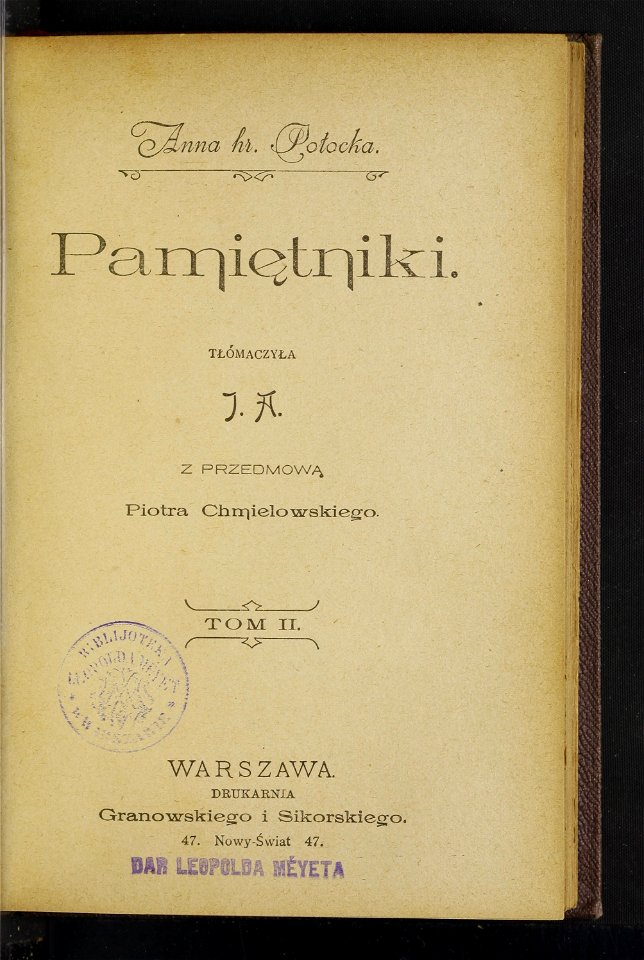 Pamietniki. T. 2 1898 (54782638)