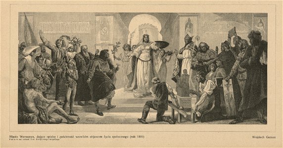 Miasto Warszawa dające opiekę i gościnność wszelkim objawom życia społecznego - rok 1880 - Plafon w sali zebrań Tow. Kredytowego Miejskiego (71281)