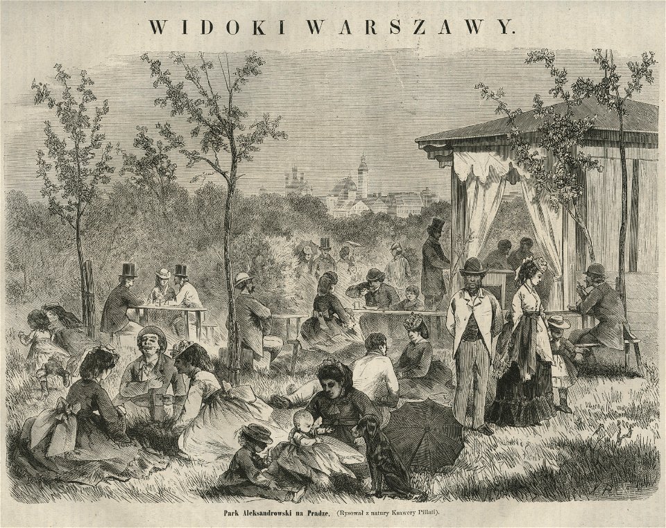 Park Aleksandrowski na Pradze - (Rysował z natury Ksawery Pillati) (58552)