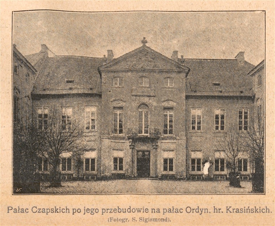 Pałac Czapskich po jego przebudowie na pałac Ordyn. hr. Krasińskich - Fotogr. S. Sigismond (68659)