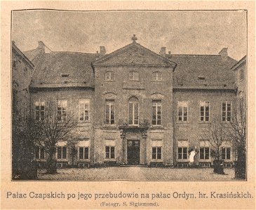 Pałac Czapskich po jego przebudowie na pałac Ordyn. hr. Krasińskich - Fotogr. S. Sigismond (68659)