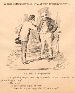 Niedoszły pojedynek - Z teki humorystycznej Franciszka Kostrzewskiego (68739)