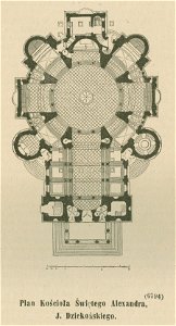 Plan kościoła Świętego Aleksandra J. Dziekońskiego (77077)