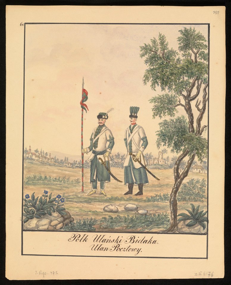 Polk ! Ulanski Bielaka - ulan pocztowy. 1847 (72495161)