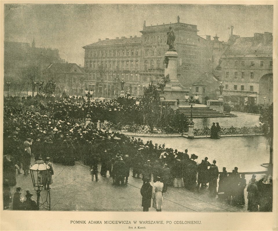 Pomnik Adama Mickiewicza w Warszawie po odsłonieniu - Fot. A. Karoli (68538)