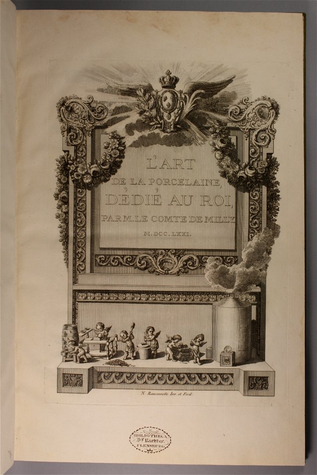 Nicolas-Christiern Milly 1771 L'art de la porcelain title