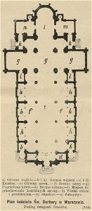Plan kościoła Św. Barbary w Warszawie - (Podług fotografii Brandla) (58956)