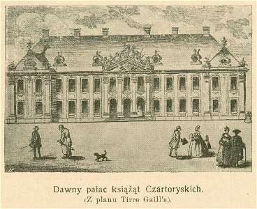 Pałac Paca Dawny Pałac książąt Czartoryskich z planu Tirre Gaill'a (79316)