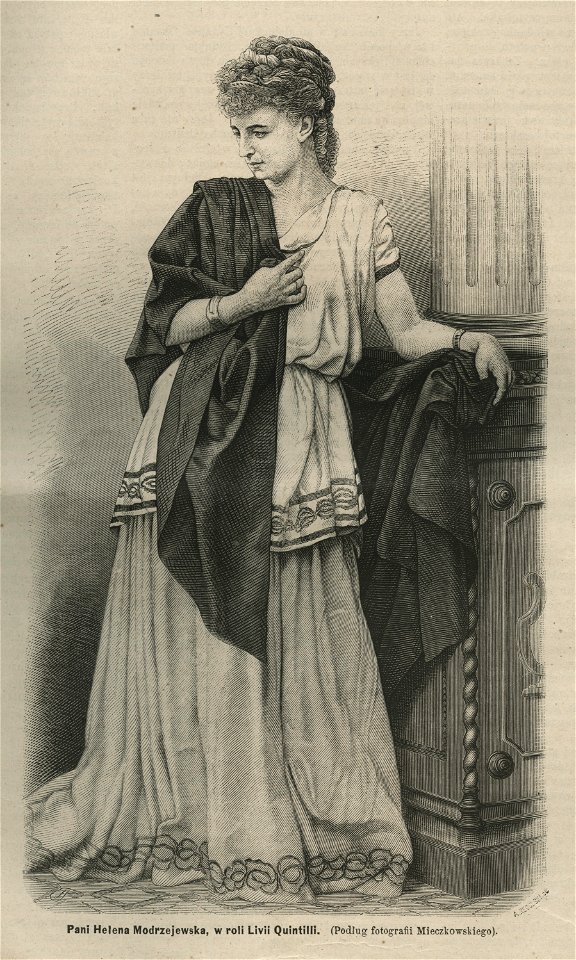 Pani Helena Modrzejewska, w roli Livii Quintilli (Podług fotografii Mieczkowskiego) (58374)