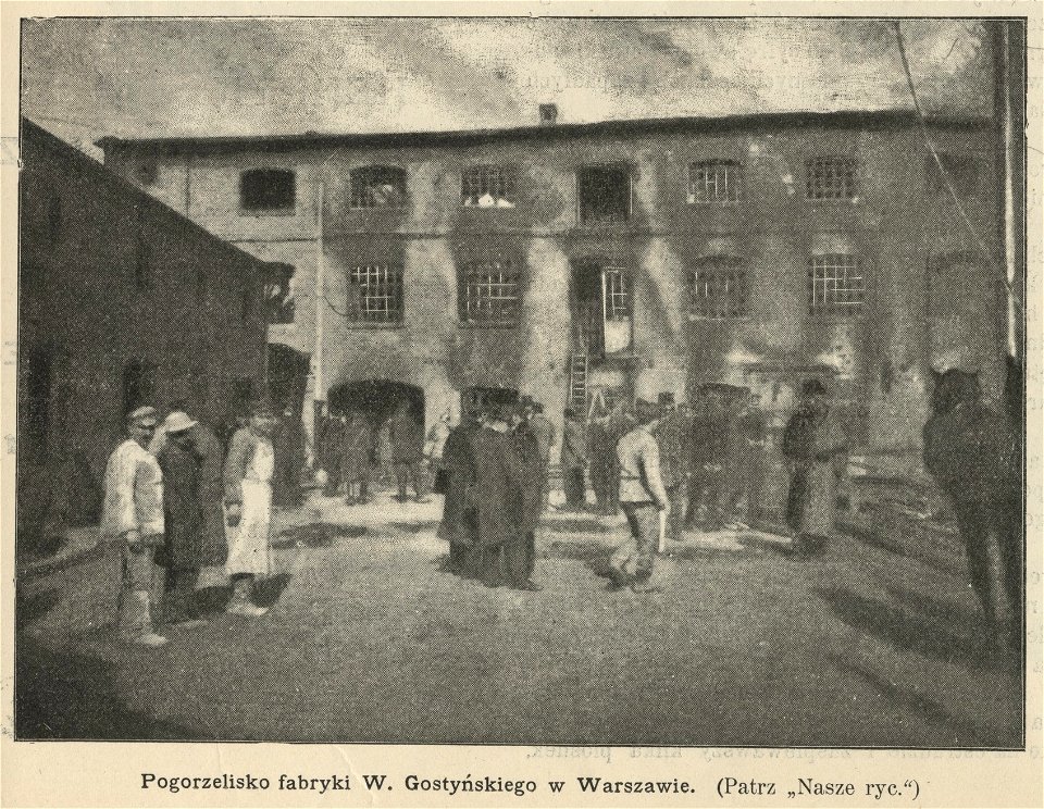 Pogorzelisko fabryki Władysława Gostyńskiego ul. Mokotowska (61368)