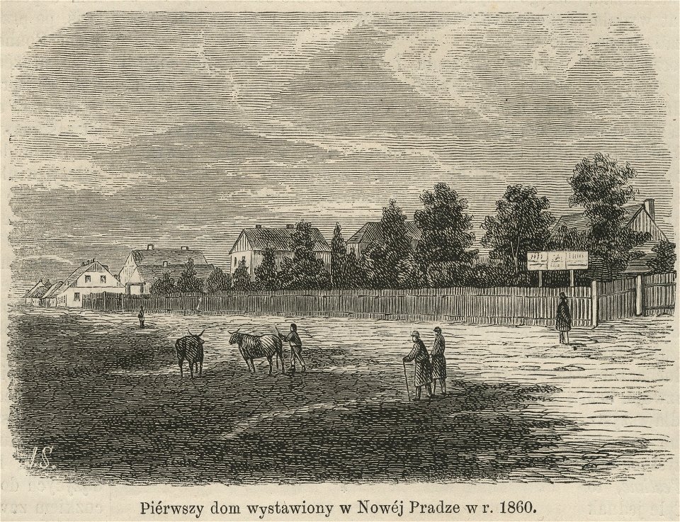 Pierwszy dom wystawiony w Nowej Pradze w r. 1860 (58431)