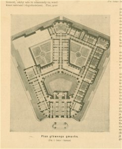 Politechnika w Warszawie Plan głównego gmachu Fot. J. Golcz i Szalaya (79944)