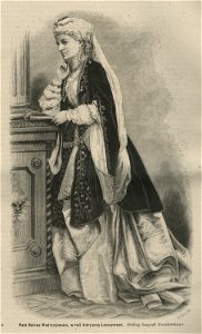 Pani Helena Modrzejewska, w roli Adrianny Lecouvreur (Podług fotografii Mieczkowskiego) (58373)