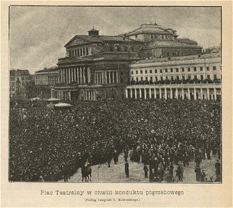 Plac Teatralny w chwili konduktu pogrzebowego (52970)