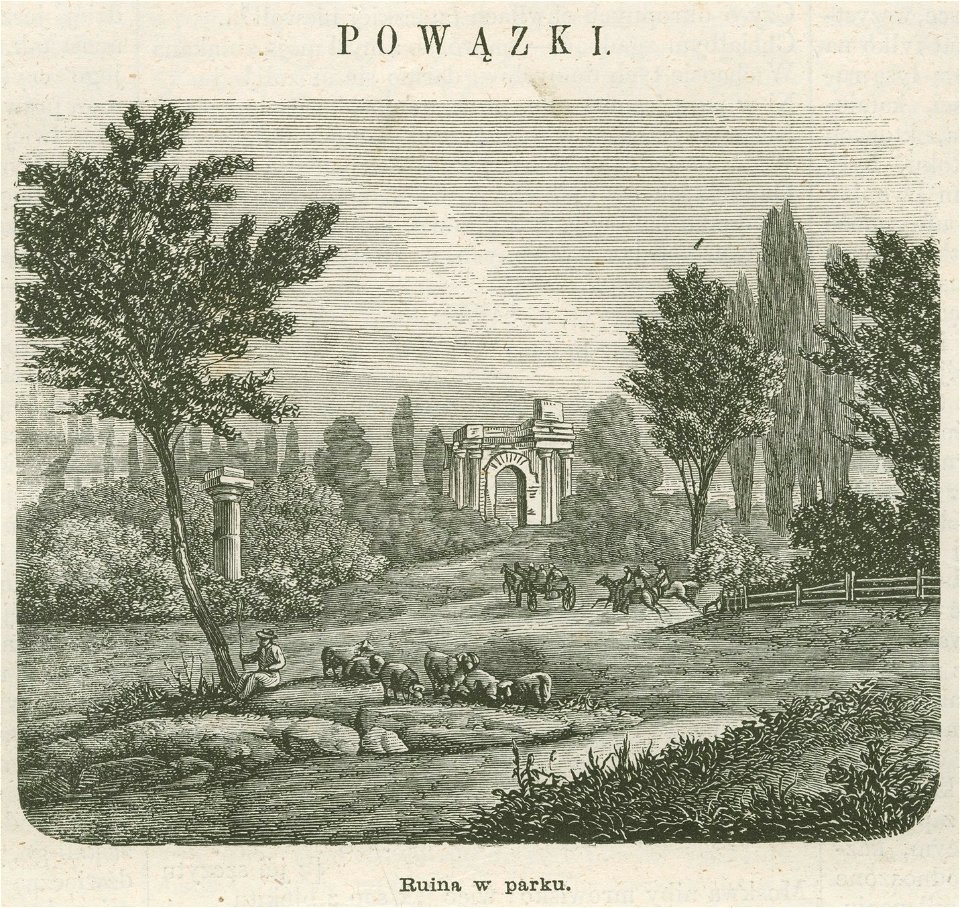 Powązki Ruina w parku (75659)