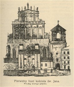 Pierwotny front kościoła św. Jana - według starego sztychu (62819)