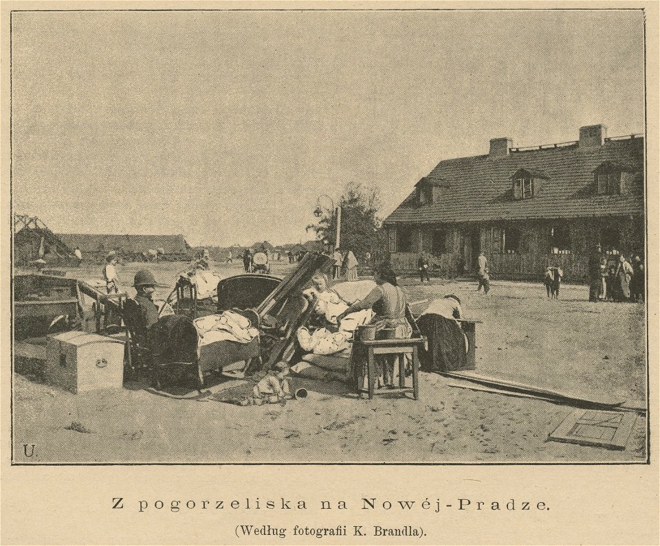 Pożar na Nowej - Pradze - Według fotografii K. Brandla (59552)