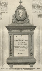 Pomnik ś. p. Juliana Bartoszewicza w kościele Opieki św. Józefa na Krakowskim Przedmieściu w Warszawie wykonany ze składek publicznych przez A. Pruszyńskiego rzeźbiarza (58567)