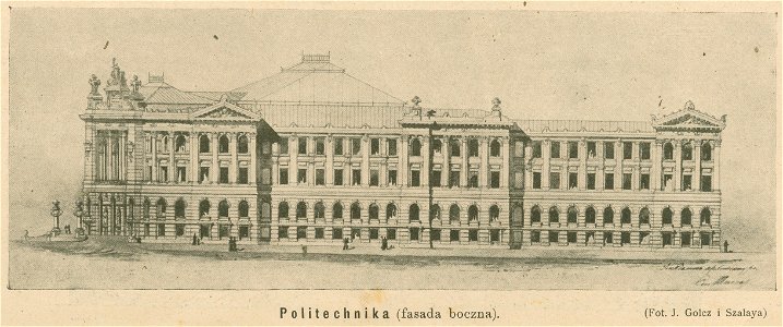 Politechnika w Warszawie Gmach politechniki Fasada boczna Fot. J. Golcz i Szalaya (79941)