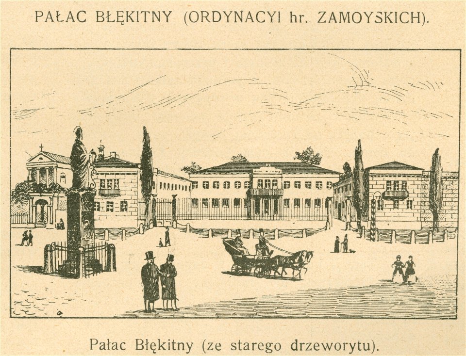 Pałac Błękitny ze starego drzeworytu (70297)