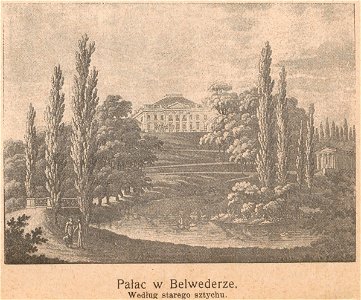 Pałac w Belwederze - według starego sztychu (68769)