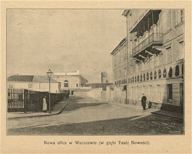 Nowa ulica w Warszawie - w głębi Teatr Nowości (71264)