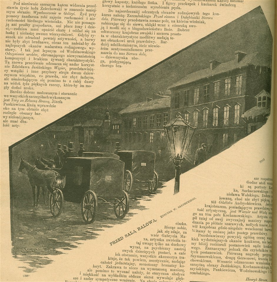 Przed salą balową Rysunek W. Sandeckiego (77823)