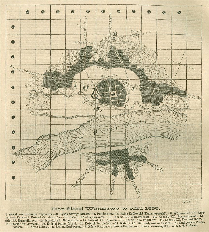 Plan starej Warszawy w roku 1656 (77069)