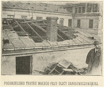 Pogorzelisko Teatru Małego przy ulicy Daniłowiczowskiej (60760)