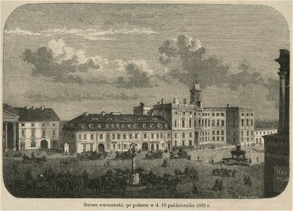 Ratusz warszawski po pożarze w d. 18 października 1863 r. (58097)