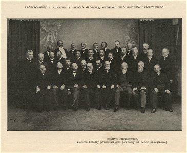 Profesorowie i uczniowie b. Szkoły Głównej, wydziału filologiczno-historycznego - Henryk Sienkiewicz, ... (55004)
