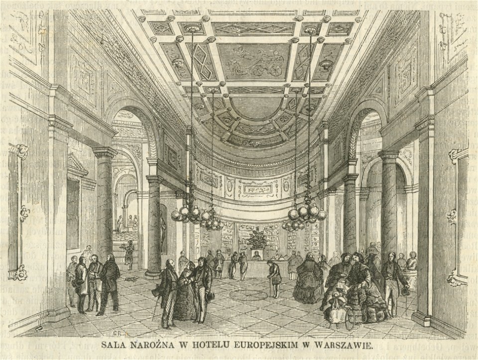 Sala narożna w Hotelu Europejskim w Warszawie (43597)
