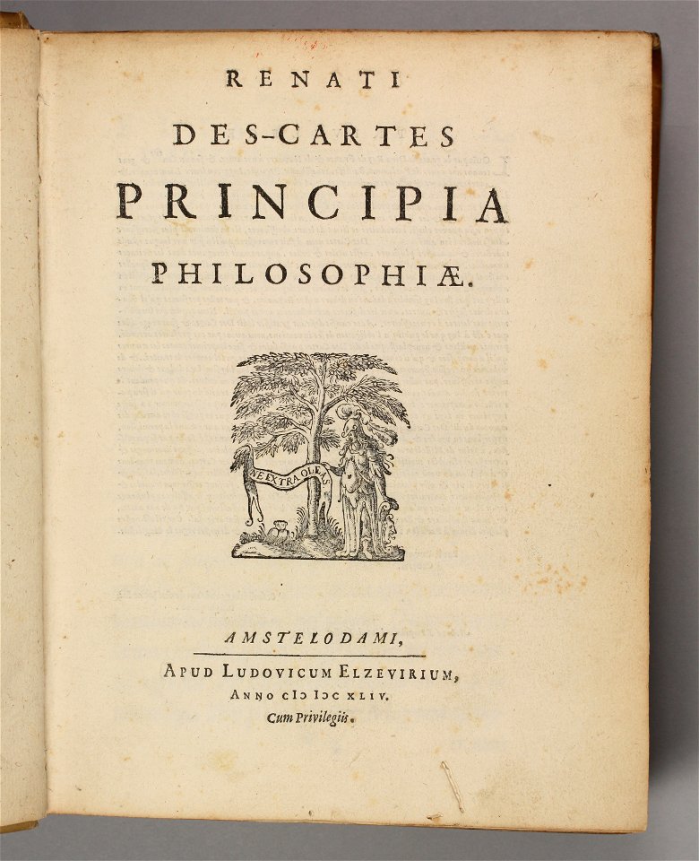 René Descartes 1644 Principia philosophiae