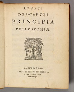 René Descartes 1644 Principia philosophiae