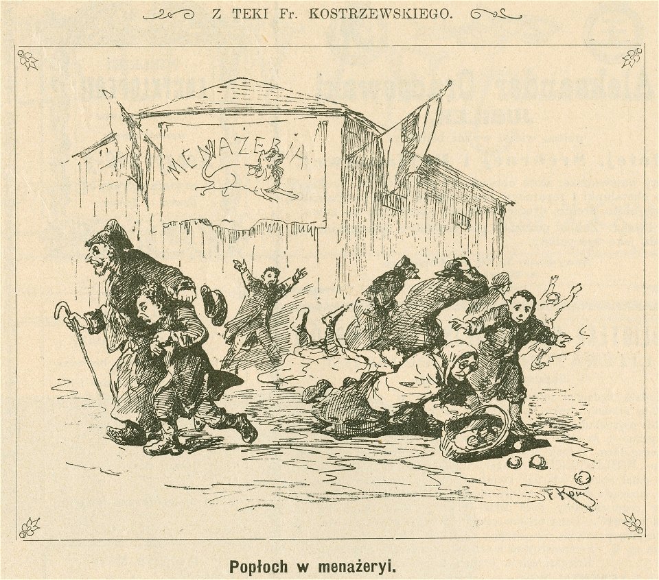 Popłoch w menażerii Z teki Fr. Kostrzewskiego (79409)
