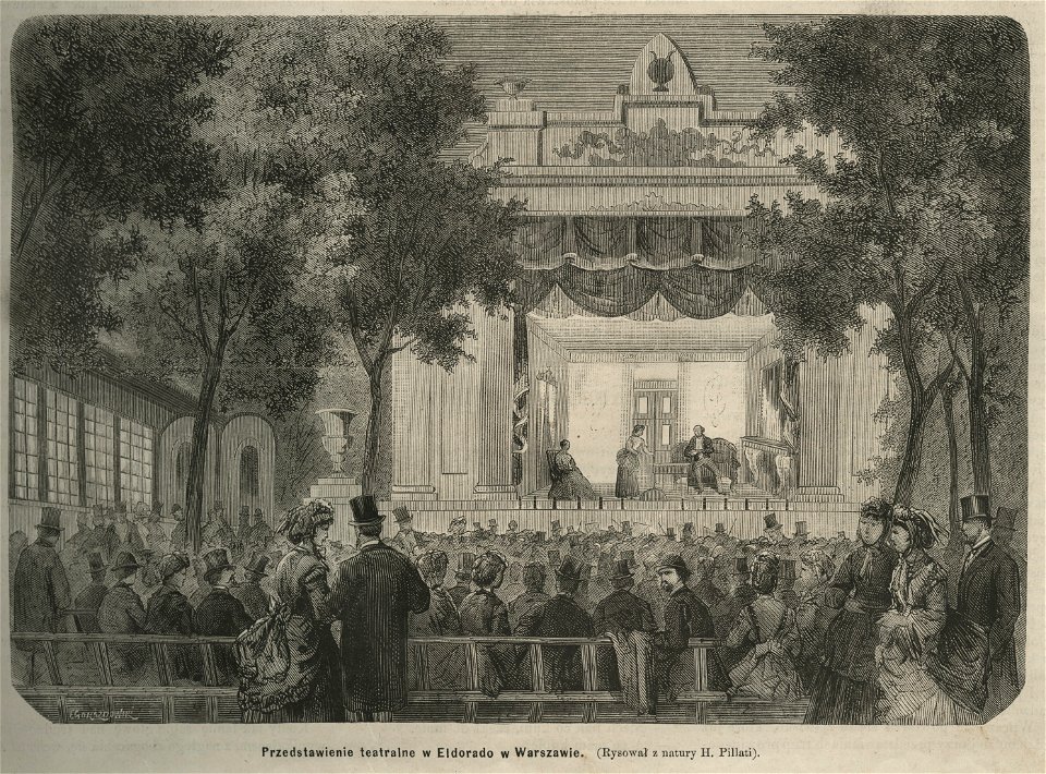 Przedstawienie teatralne w Eldorado w Warszawie - (Rysował z natury H. Pillati) (58548)