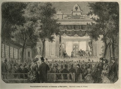 Przedstawienie teatralne w Eldorado w Warszawie - (Rysował z natury H. Pillati) (58548)