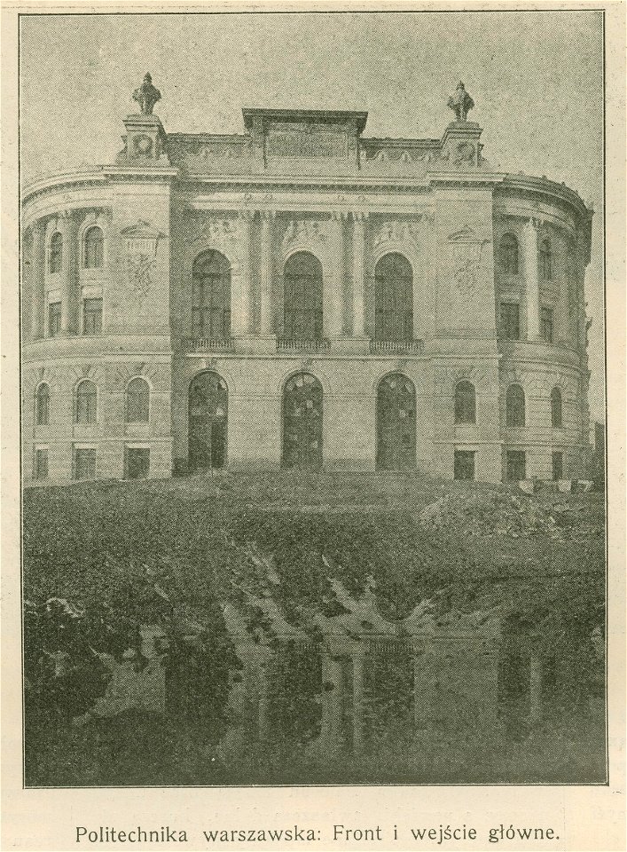 Politechnika warszawska Front i wejście główne (79295)