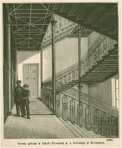 Schody główne w Szkole prywatnej p. A. właśc. W. Górskiego w Warszawie (77351)