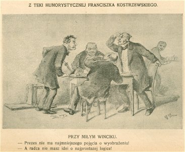Przy miłym winciku - Z teki humorystycznej Franciszka Kostrzewskiego (72432)